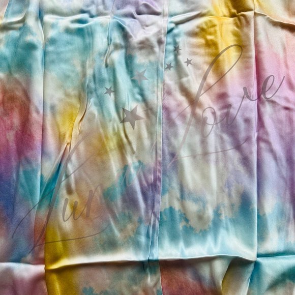 SELKIE The Dopamine Flutter Rainbow Slip Silk Dress NWT - Picture 10 of 12